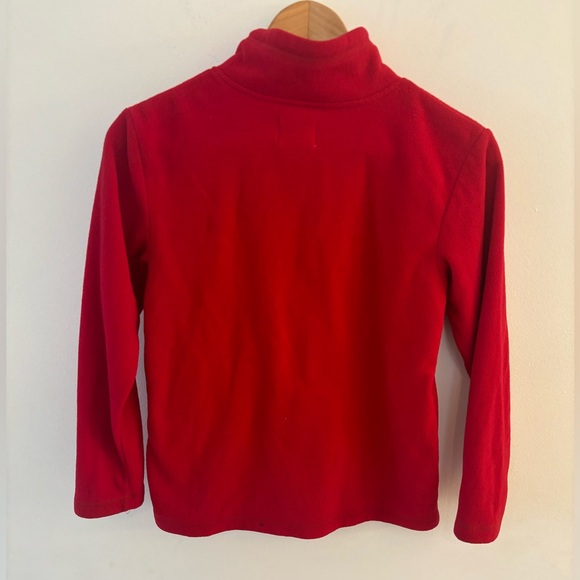 The Children Place Fleece 1/4 Zip up Red Sweater Pullover, Size 7/8 kids. Pocket - Picture 3 of 6